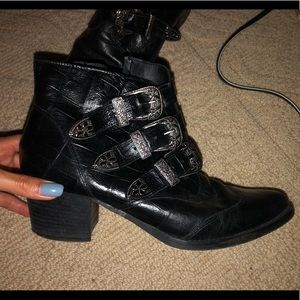 snakeskin boots office